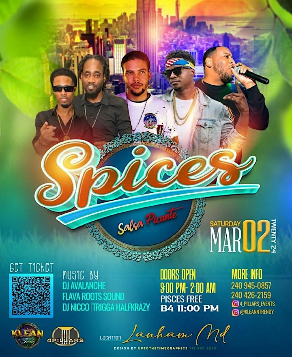 Spices  flyer or graphic.