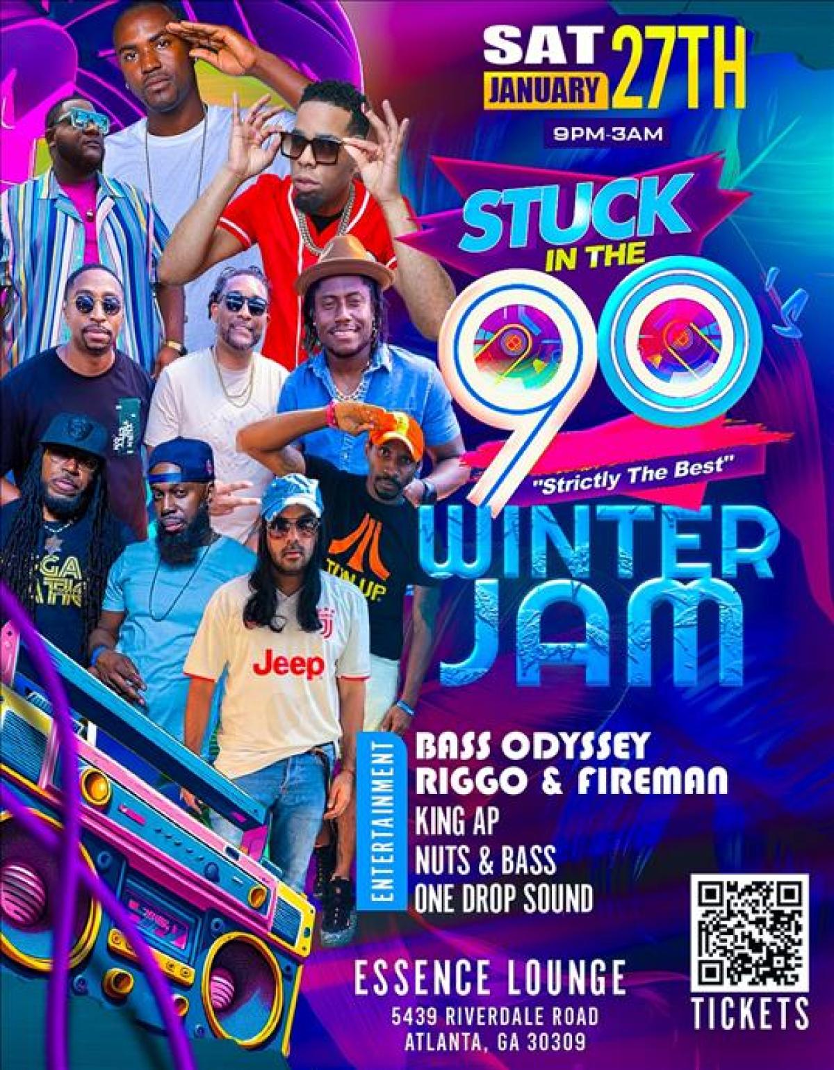 Stuck In The 90s Winter Jam Jan 27, 2024 FETE LIST, Soca Events