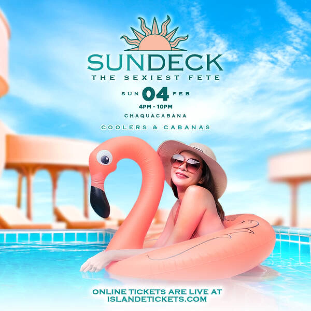 Sundeck  flyer or graphic.