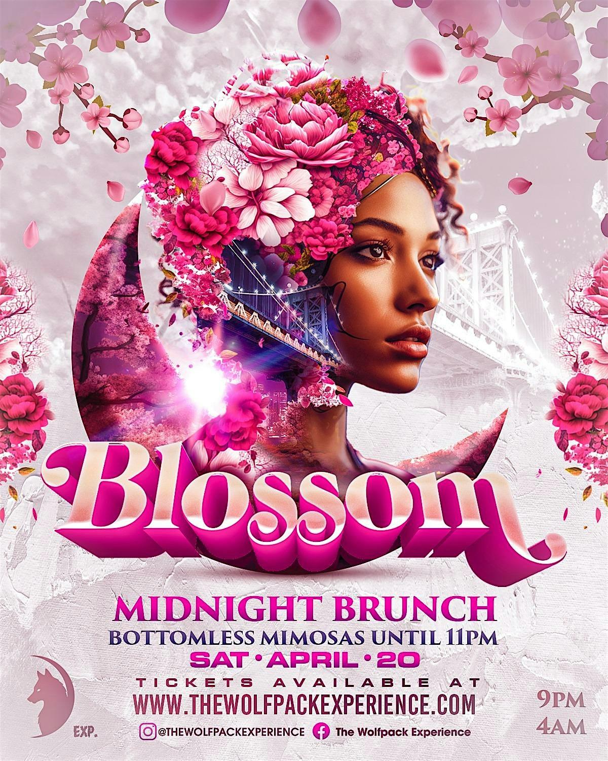 Blossom Midnight Brunch flyer or graphic.