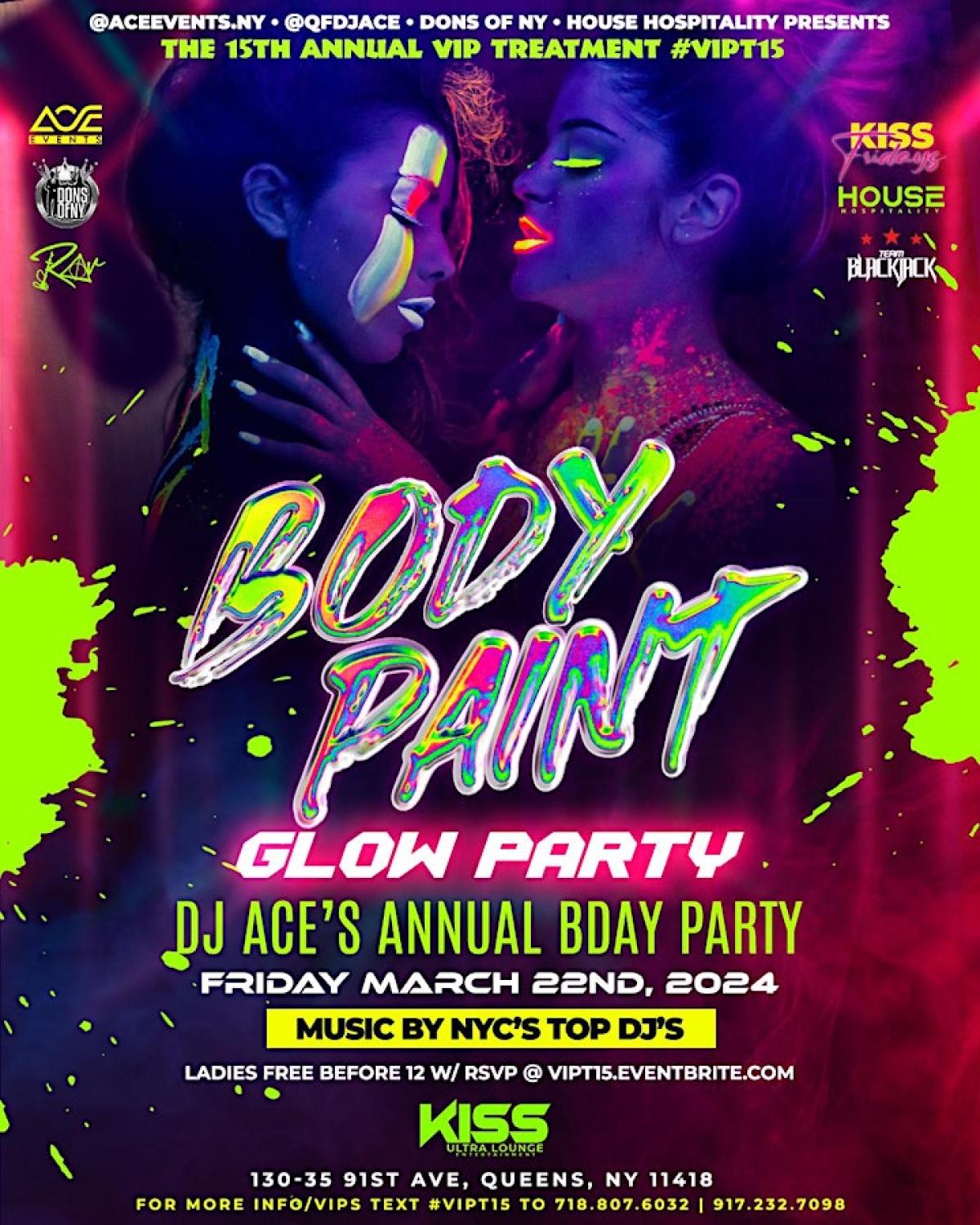 Body Paint Glow Party flyer or graphic.