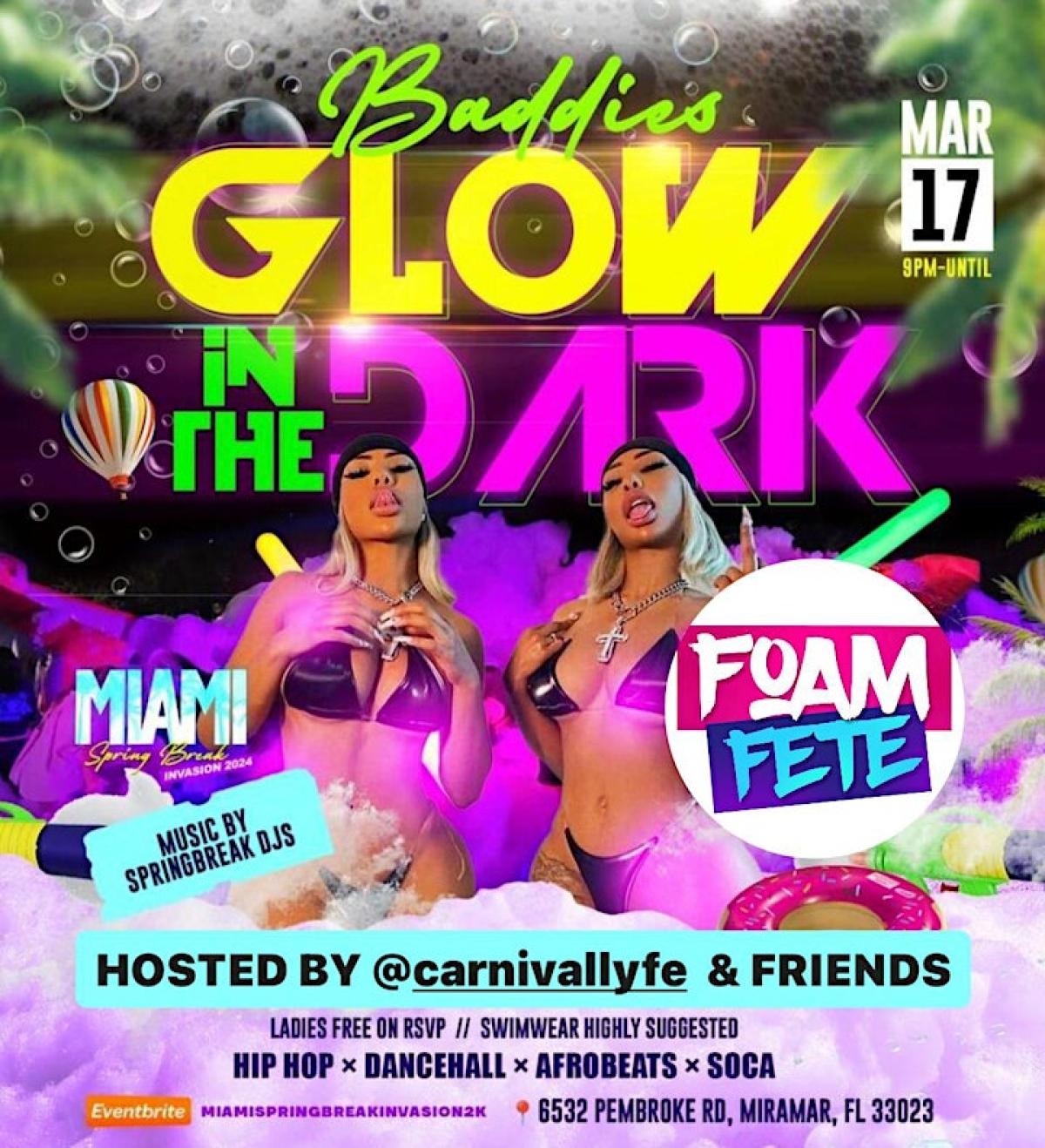 Foam Fete - Glow Edition flyer or graphic.