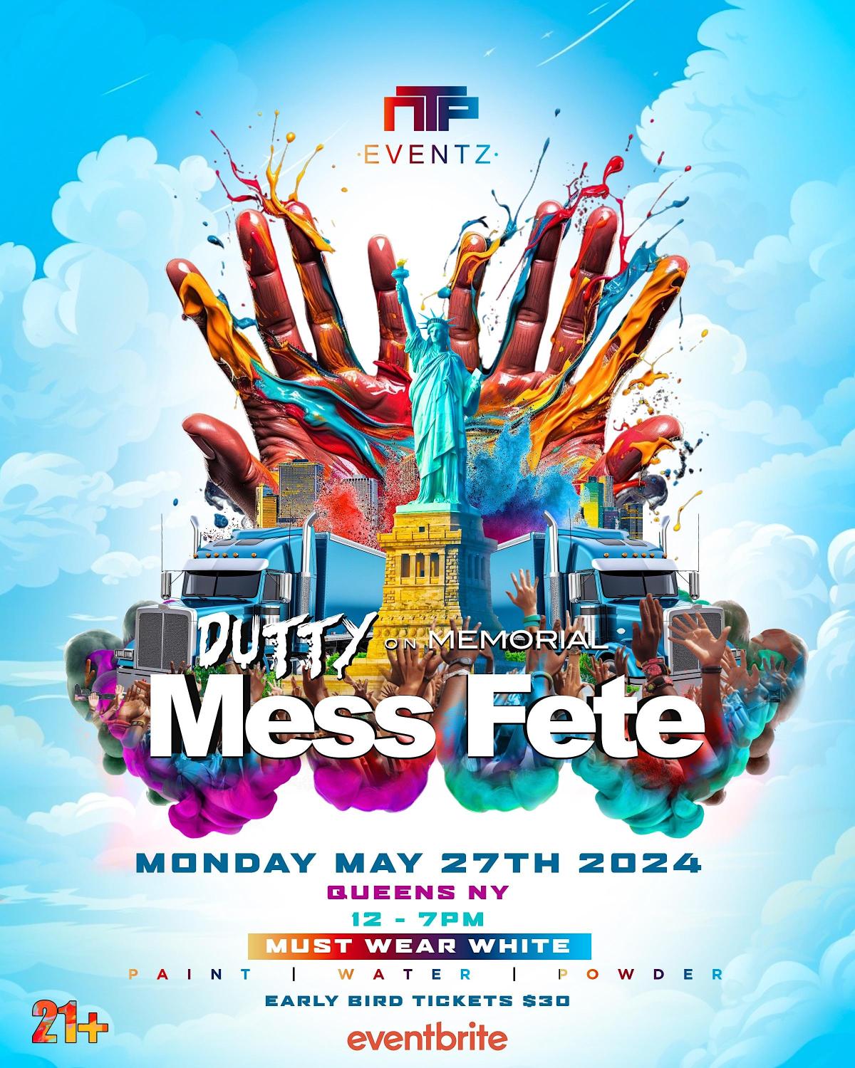 Mess Fete flyer or graphic.