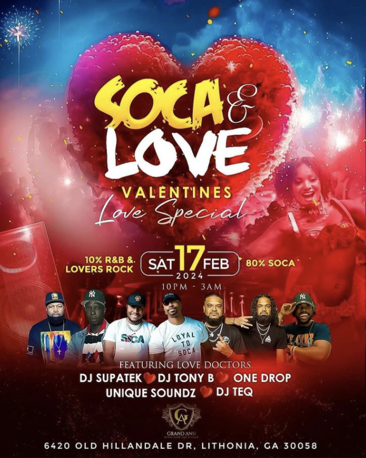 Soca & Love flyer or graphic.