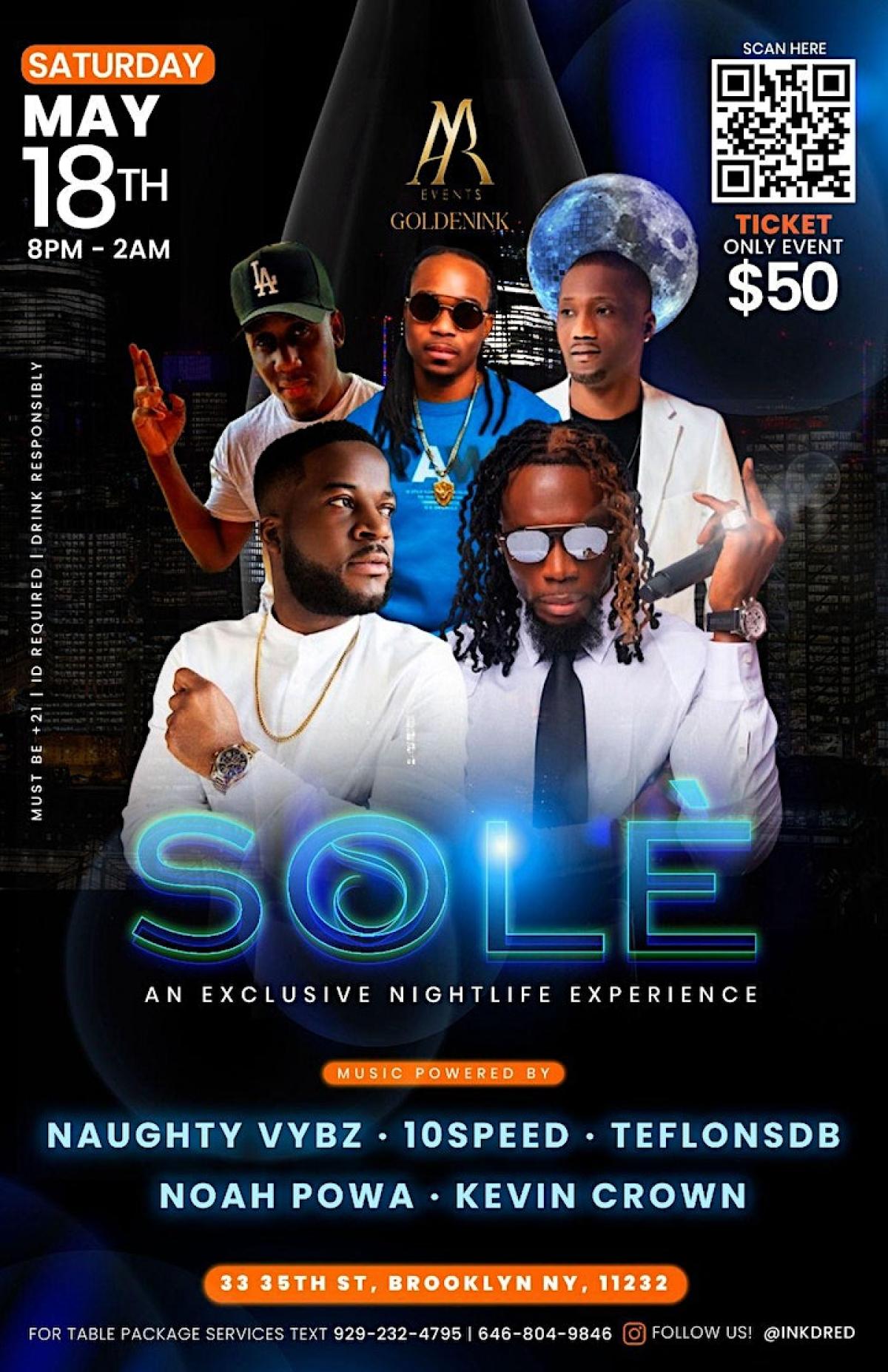 SOLÈ flyer or graphic.