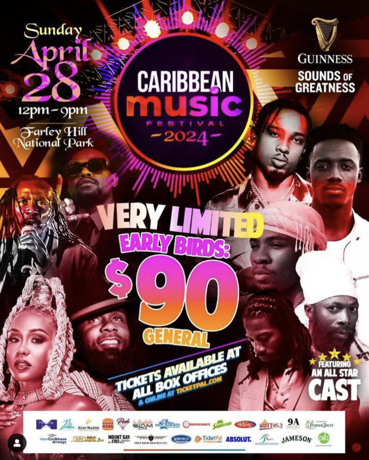 Caribbean Music Festival  flyer or graphic.