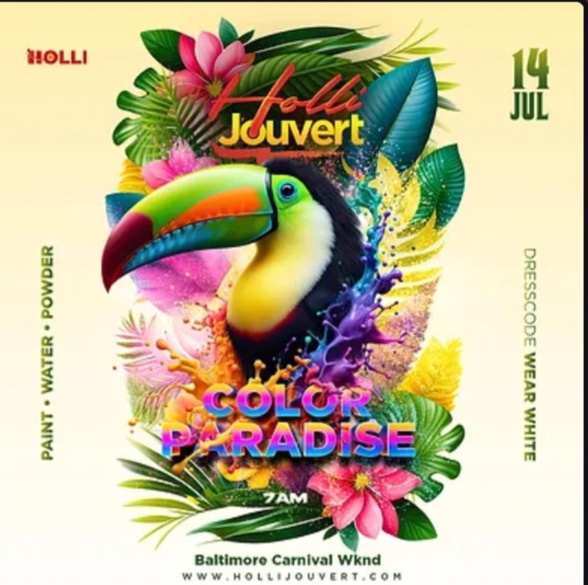 Holli J'ouvert - Color Paradise flyer or graphic.