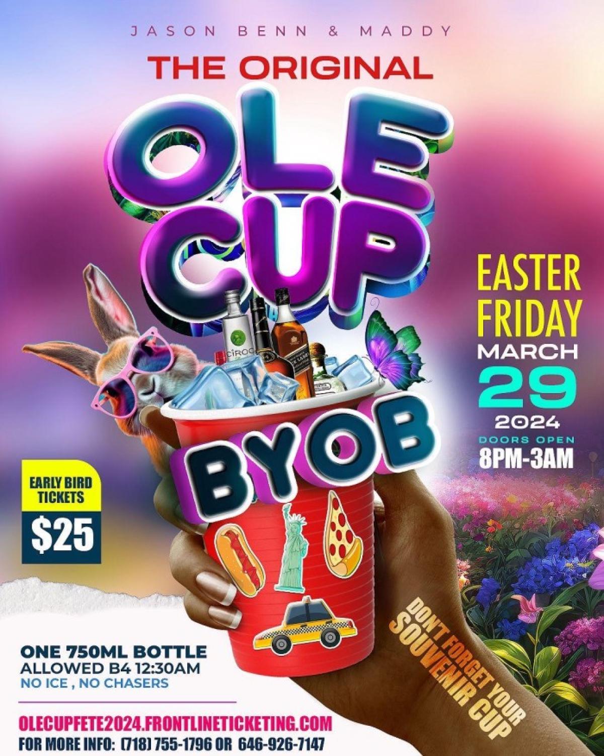 Ole Cup Fete flyer or graphic.