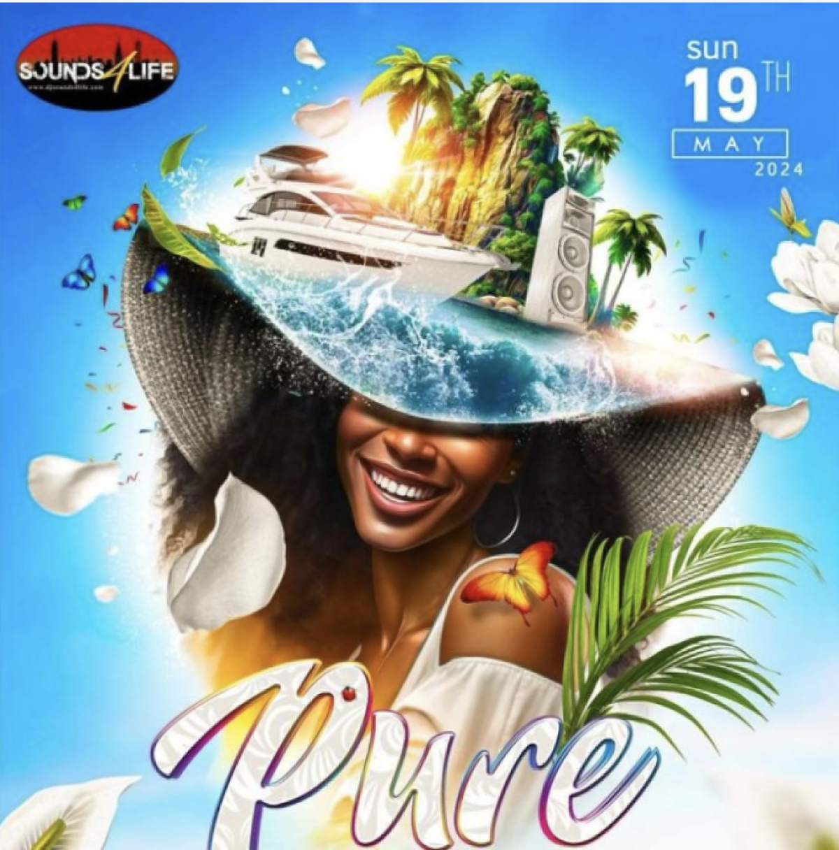 Pure “The All White Affair” flyer or graphic.