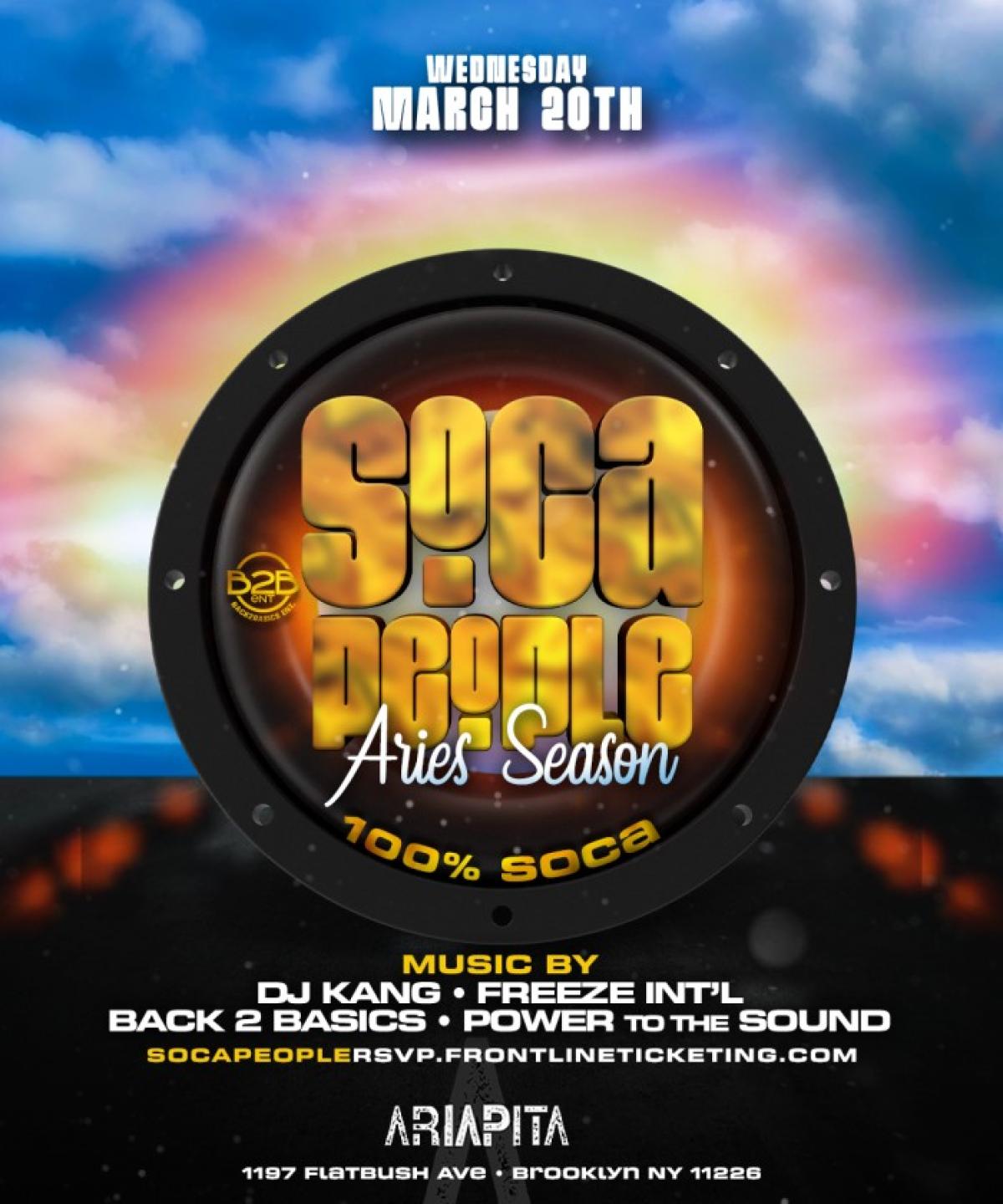 Soca People flyer or graphic.