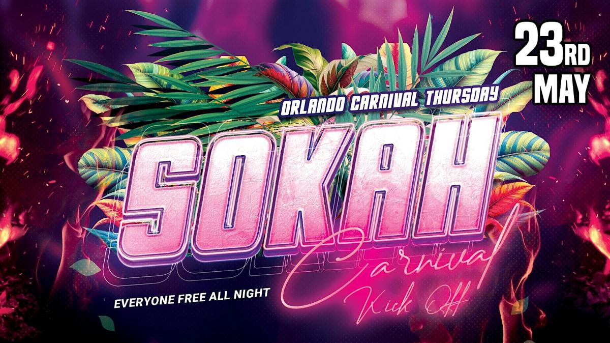 Sokah Carnival Kickoff flyer or graphic.