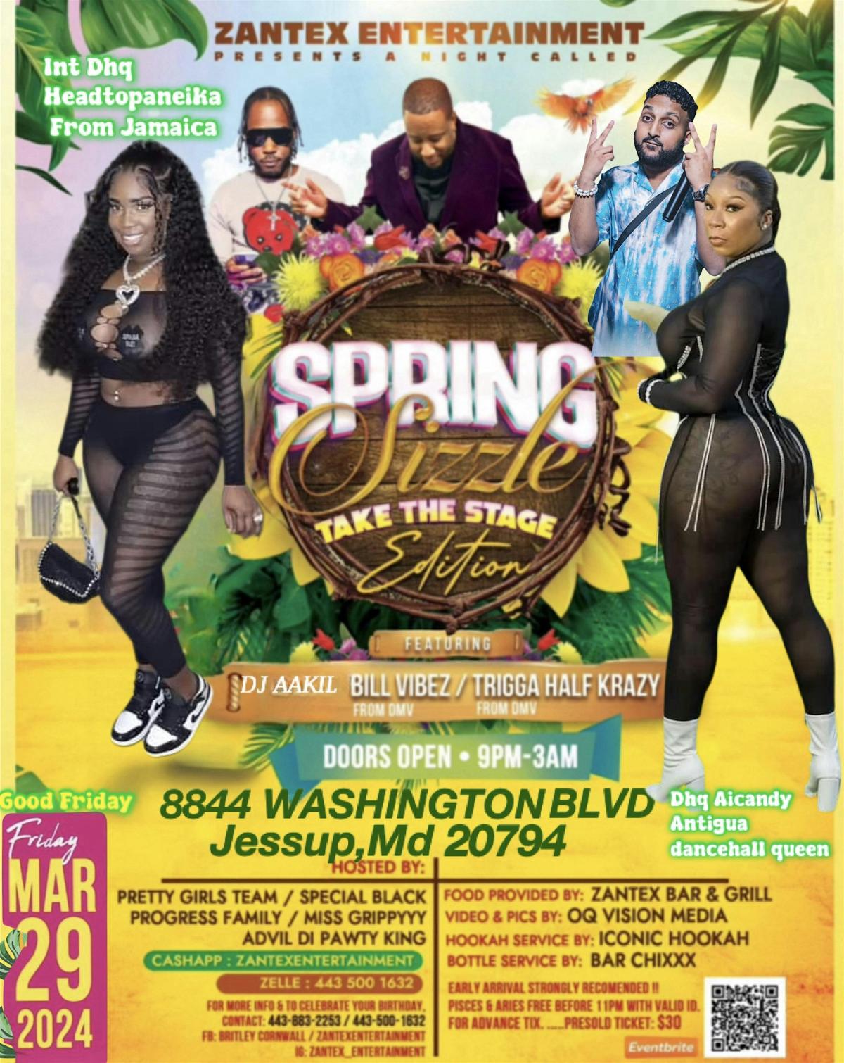 Spring Sizzle  flyer or graphic.