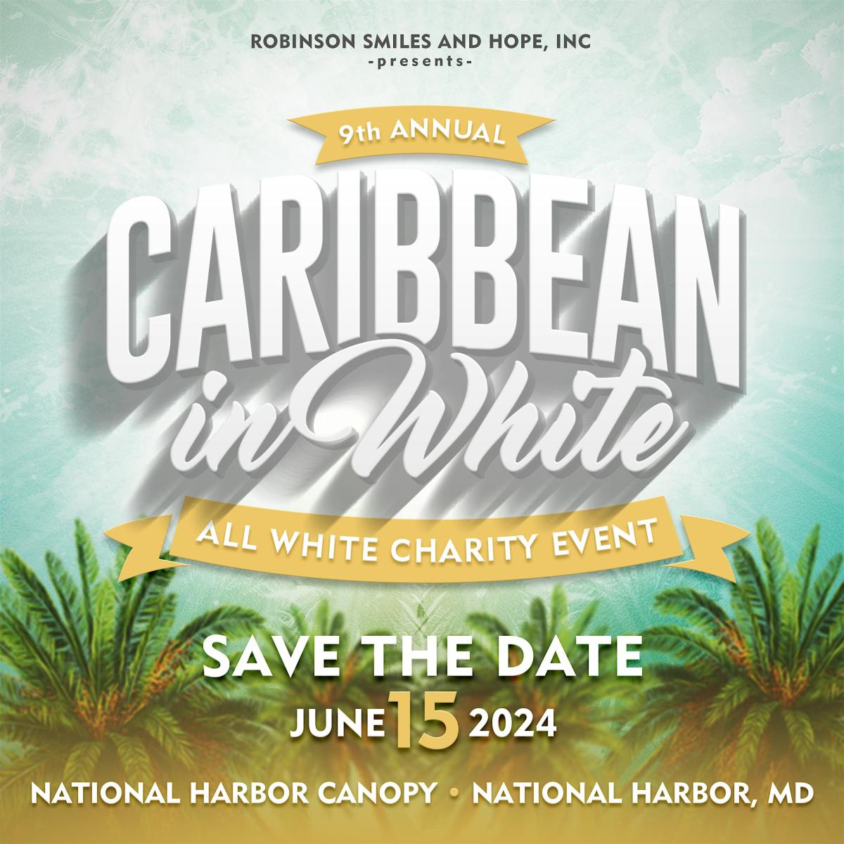 All White Caribbean Event flyer or graphic.