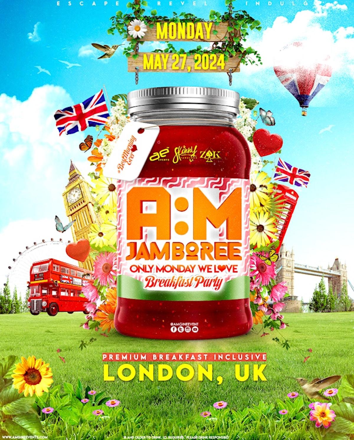 A:M Jamboree flyer or graphic.