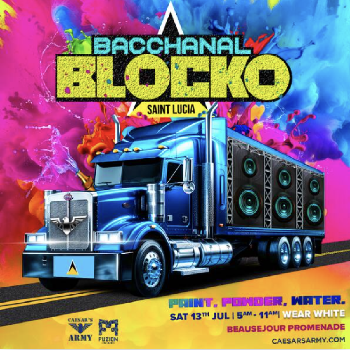 Bacchanal Blocko  flyer or graphic.