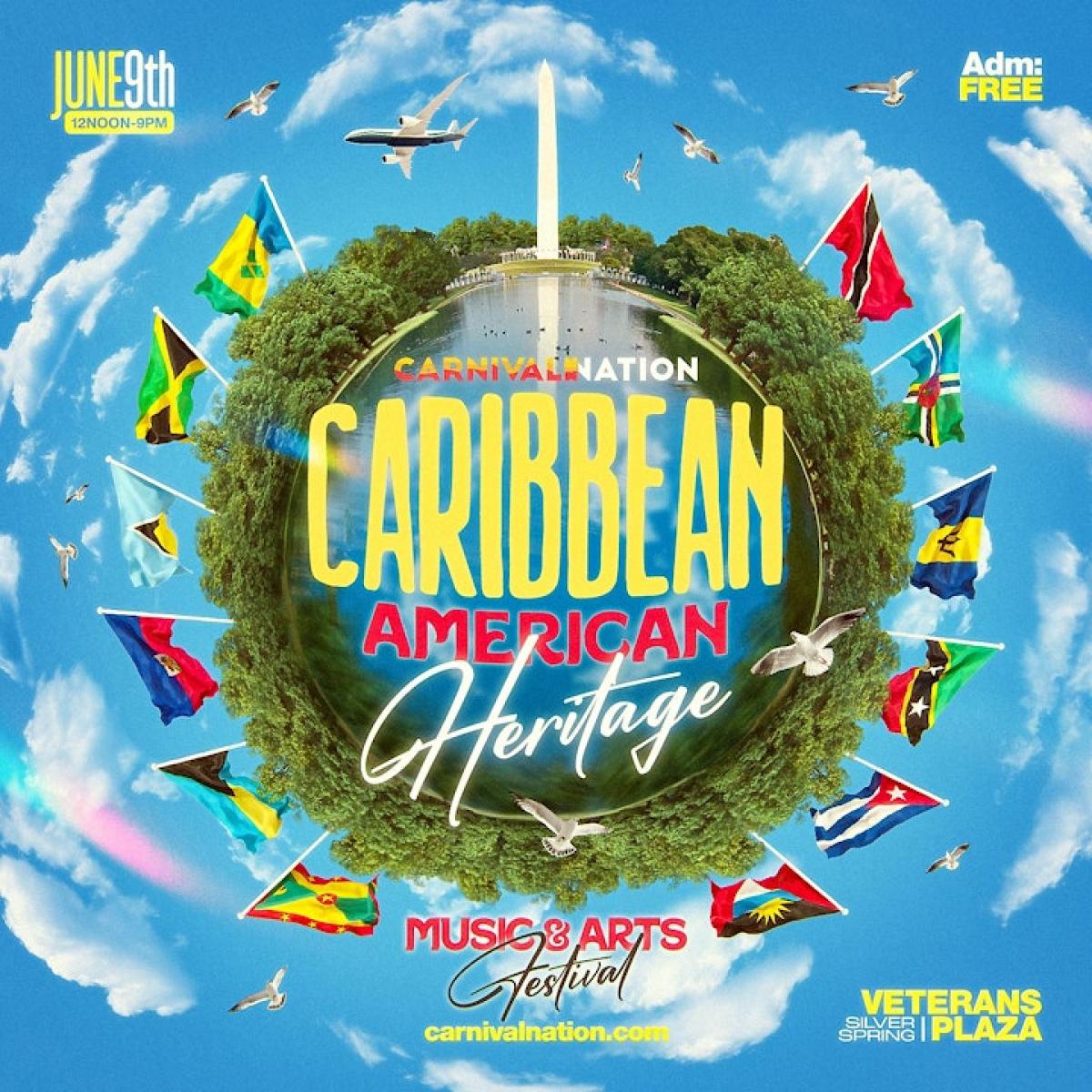 Caribbean-American Heritage Festival flyer or graphic.