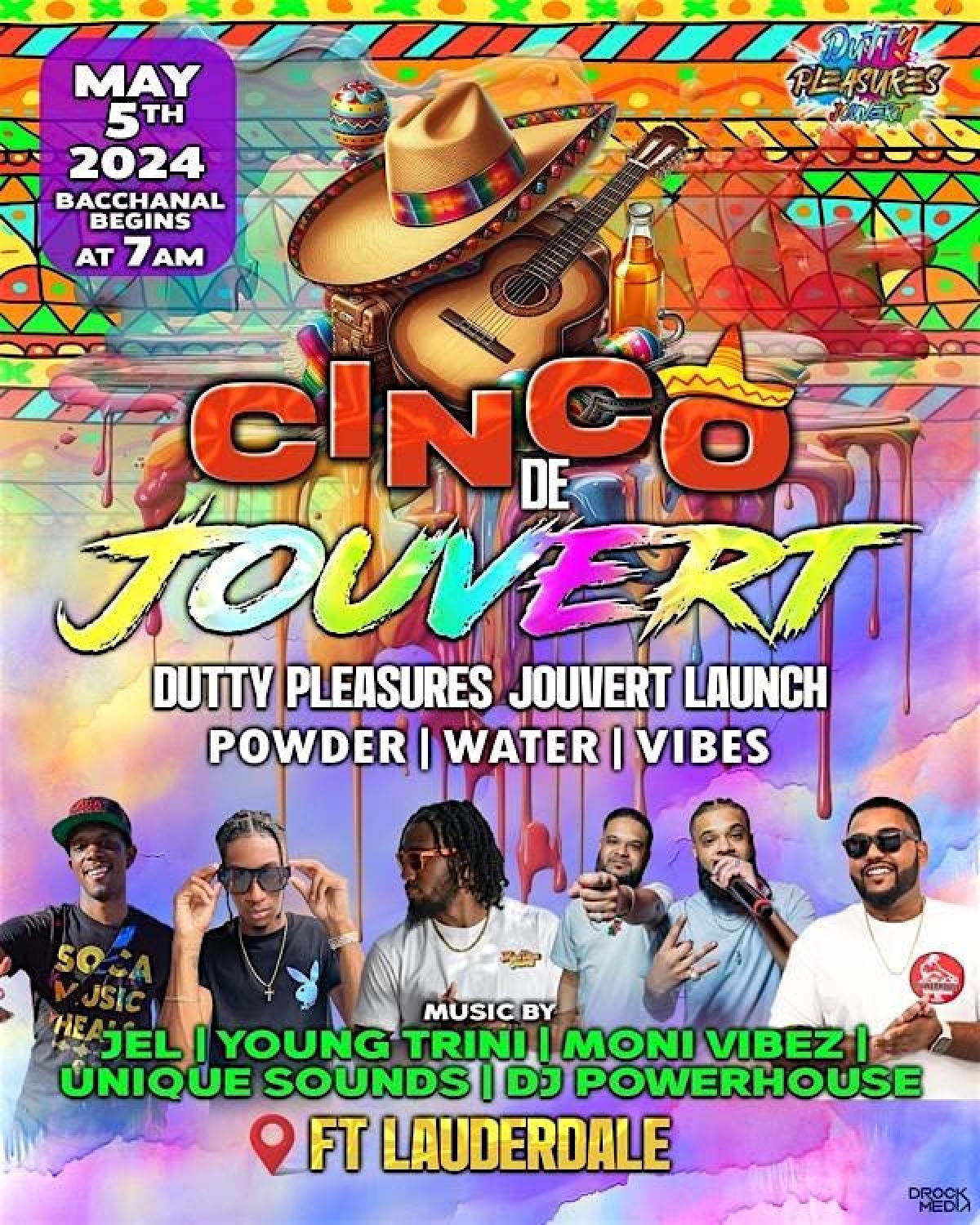 Cinco De Jouvert flyer or graphic.