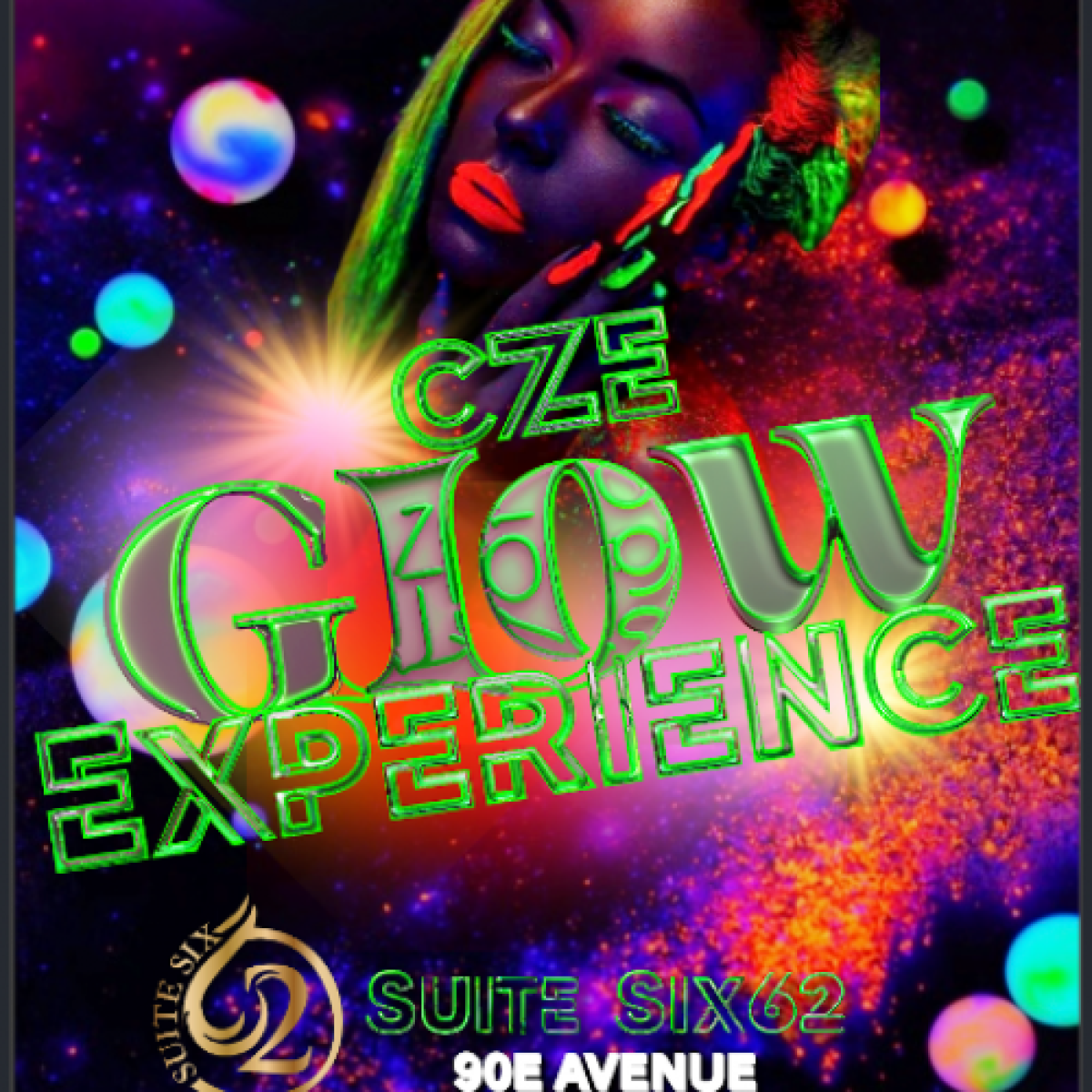 Cze's Glow Experience flyer or graphic.