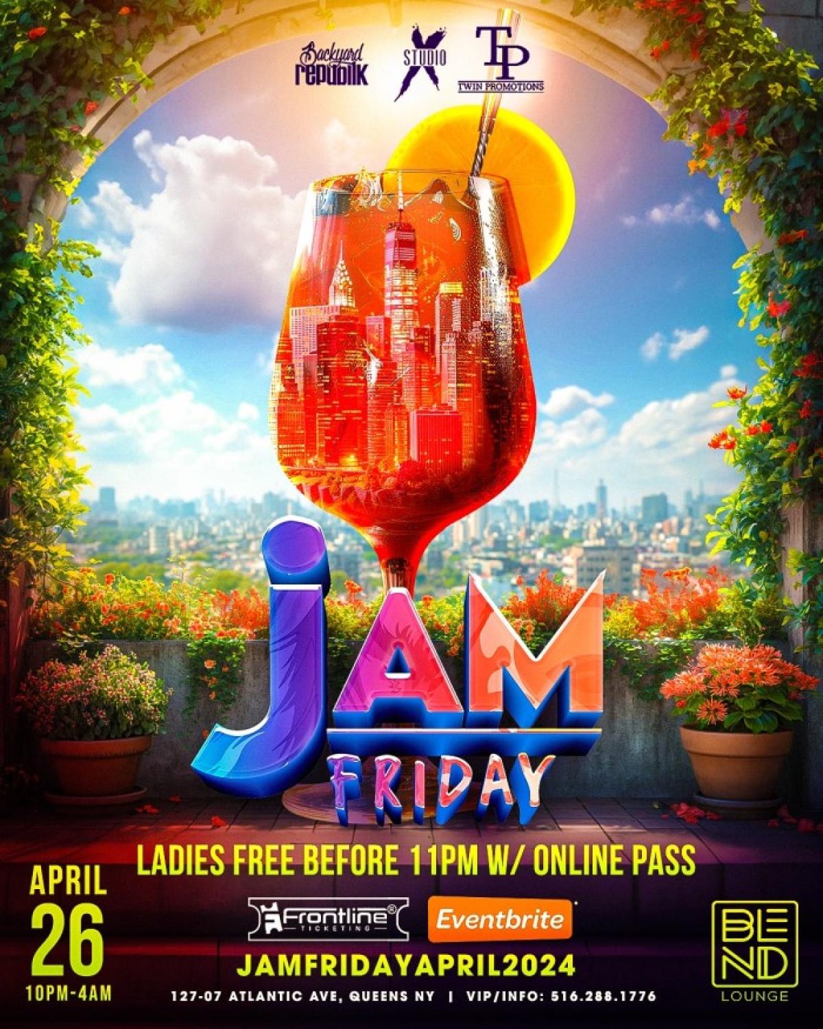 Jam Friday flyer or graphic.