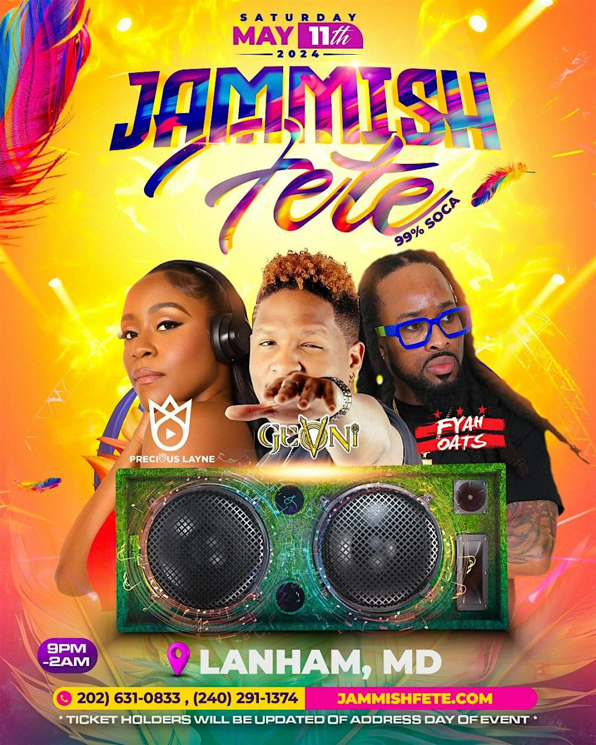 Jammish flyer or graphic.