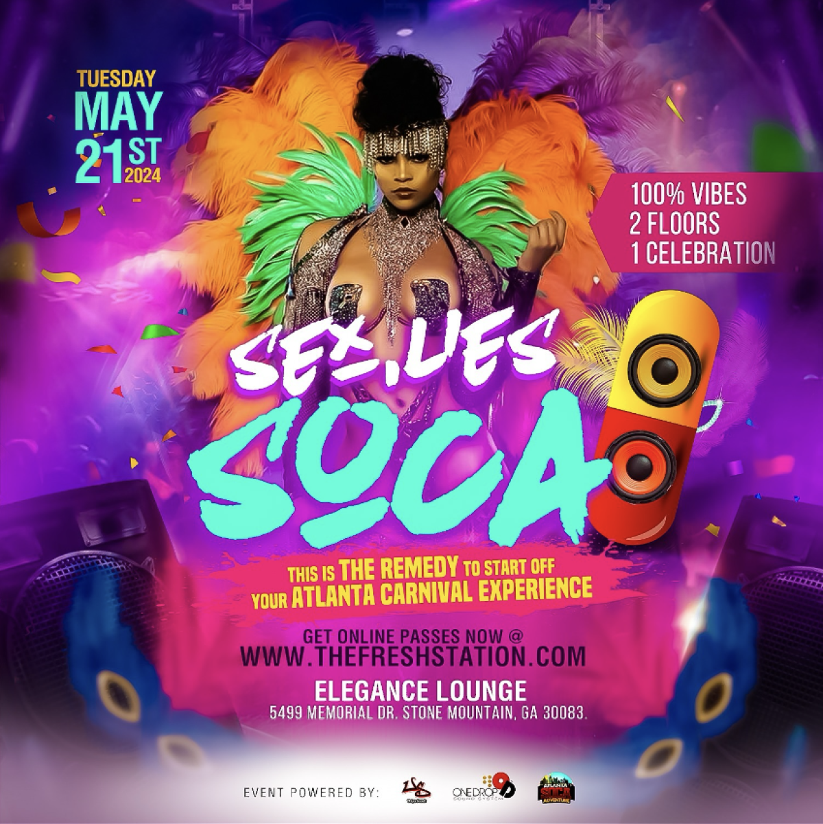 Sex, Lies Soca  flyer or graphic.