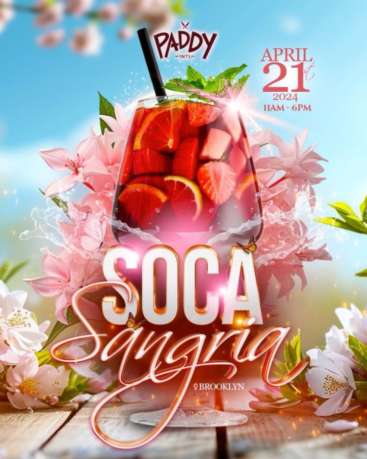 Soca Sangria flyer or graphic.