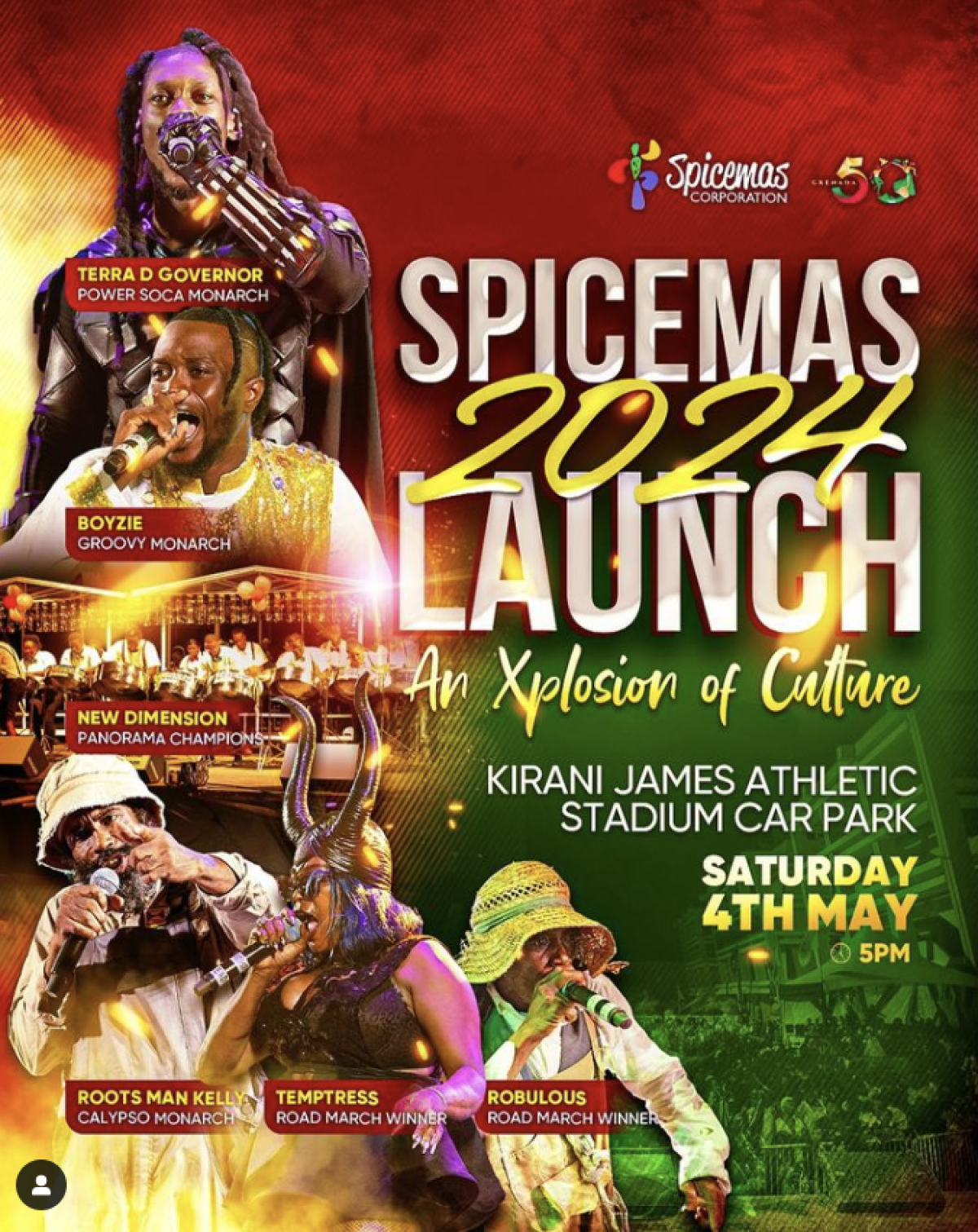 Spicemas Lunch – An Xplosion of Culture flyer or graphic.