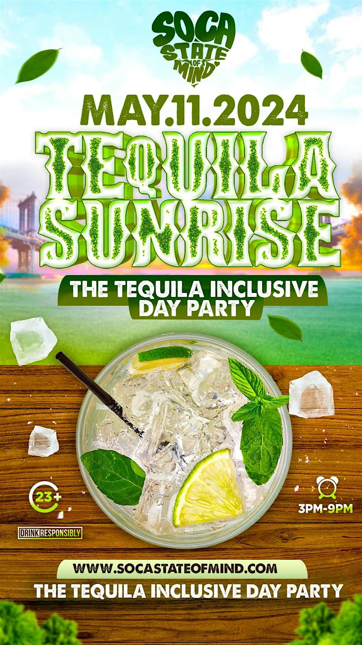 Tequila Sunrise flyer or graphic.