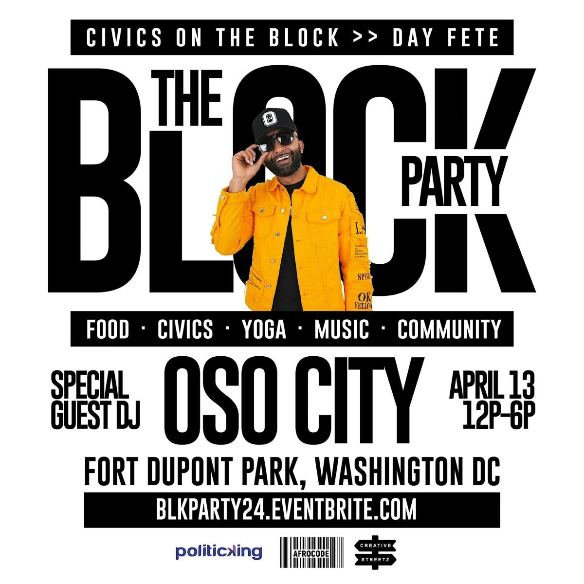 The Block Party Day Fete flyer or graphic.