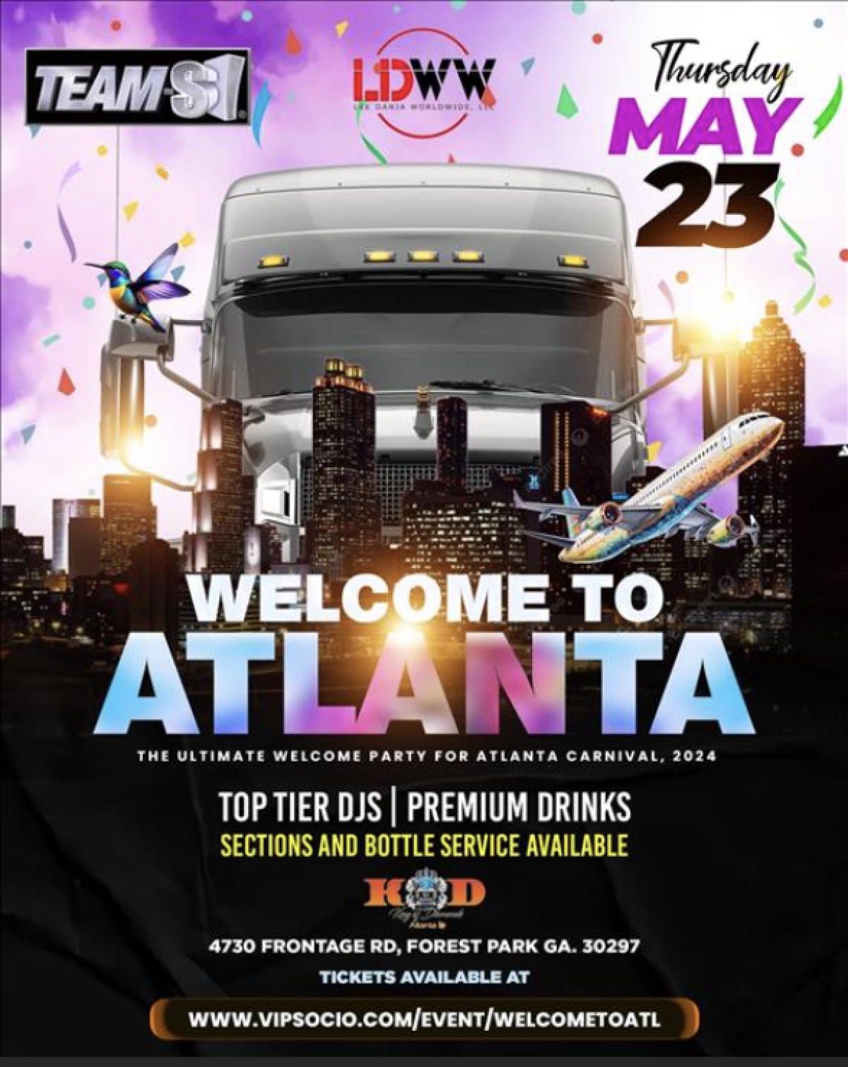 Welcome to Atlanta flyer or graphic.