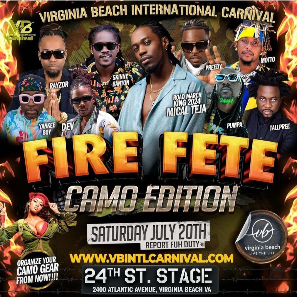 Fire Fete Camo Edition flyer or graphic.