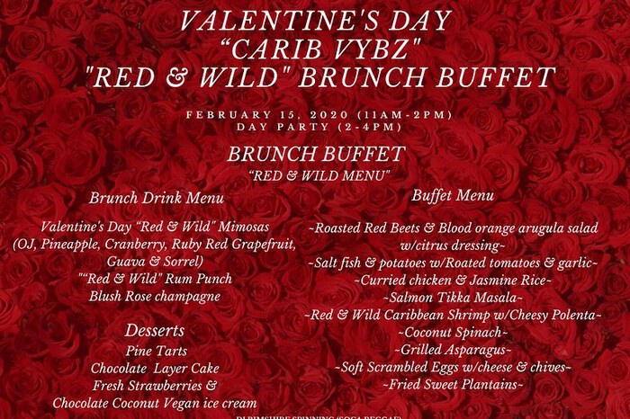 Valentine's Day "Carib Vybz" "Red & Wild" Brunch Buffet