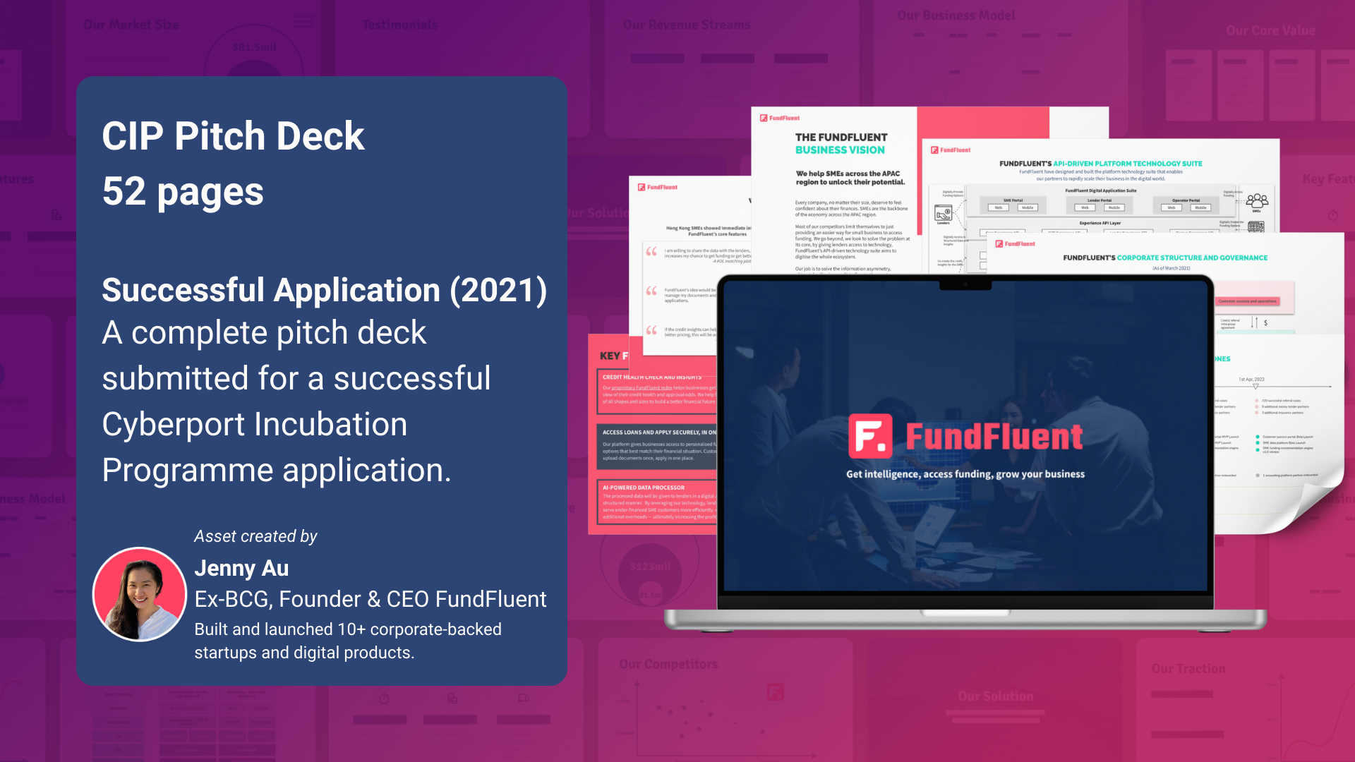 FundFluent Cyberport Incubation Programme Pitch Deck (Submitted Application, 2021)