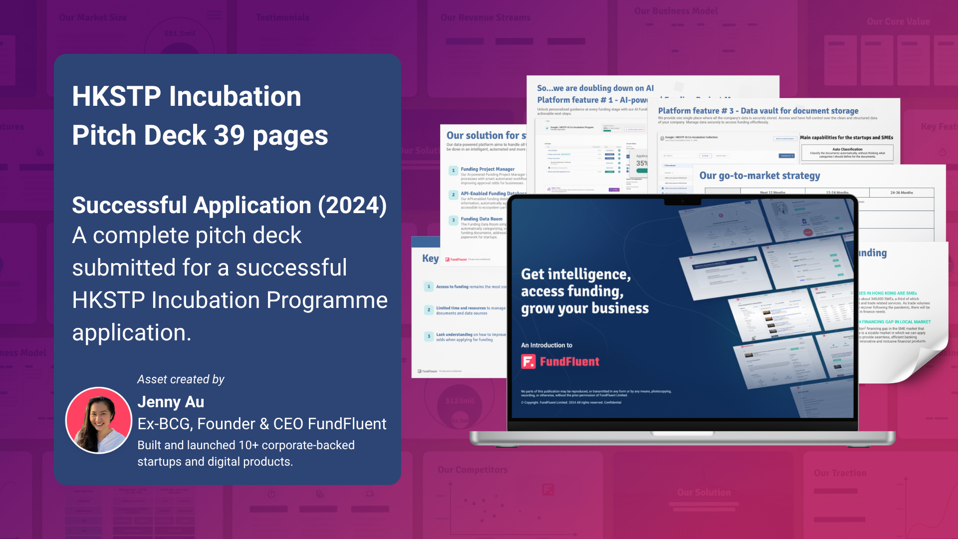 FundFluent HKSTP Incubation Programme Pitch Deck (Successful Application, 2024)