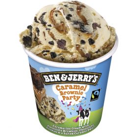 BEN&JERRY'S ICE CREAM TUB "CARAMEL BROWNIE PARTY" 465ML