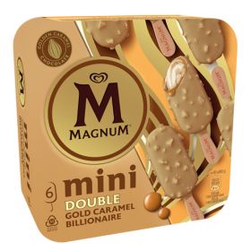 MAGNUM MINI DOUBLE "GOLD CARAMEL BILLIONAIRE" 6 UN