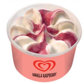 VANILLA-RASPBERRY MENU CUP