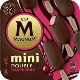 MAGNUM MINI DOUBLE CHOCOLATE AND RASPBERRY 6 UN