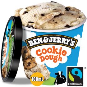 BEN & JERRY'S COOKIE DOUGH ICE CREAM TUB 100 ML