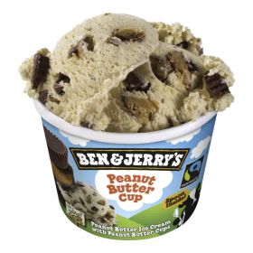 BEN & JERRY'S "PEANUT BUTTER CUP" ICE CREAM TUB 100 ML