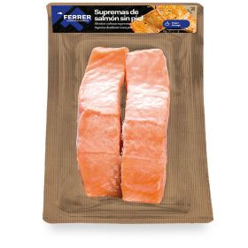 SUPREMAS DE SALMÓN SIN PIEL 250 G