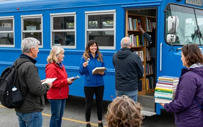 Mobile Library Visit at ReMADE