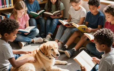 Reading to Dogs at Loussac