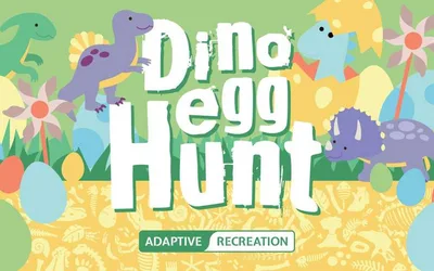 Dino Egg Hunt for kids with disabilities
