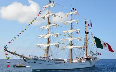 Arrival Ceremony for ARM Cuauhtémoc