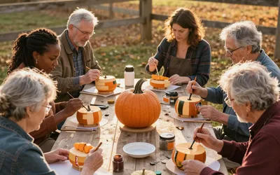 Wood Pumpkin Paint Party