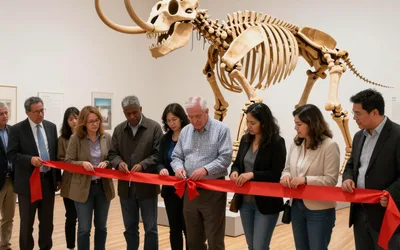 Ribbon Cutting for Dolly the Mastodon Exhibit