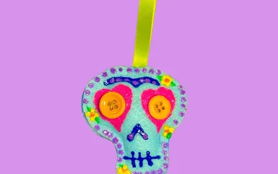 Sugar Skull Keychain Decorating Craft