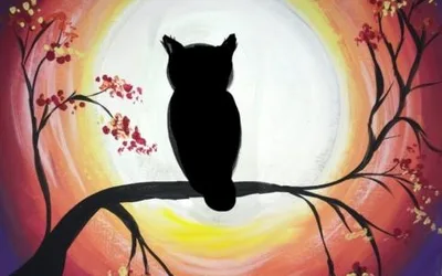 Creative Canvas: Owl in the Night Sky