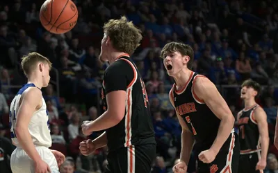 Gardiner boys basketball Class B North final